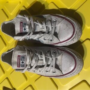 Converse All Star White and Red Sneakers